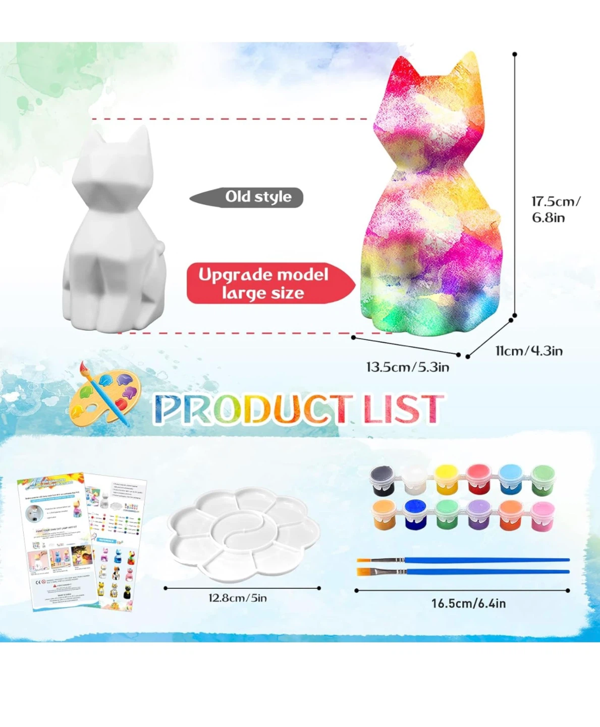 DIY Paint Your Own Cat Lamp Art Kit, brand new - photo 3