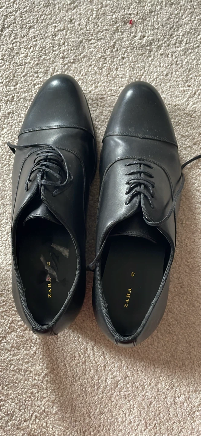 Zara black dress men’s shoes size 43