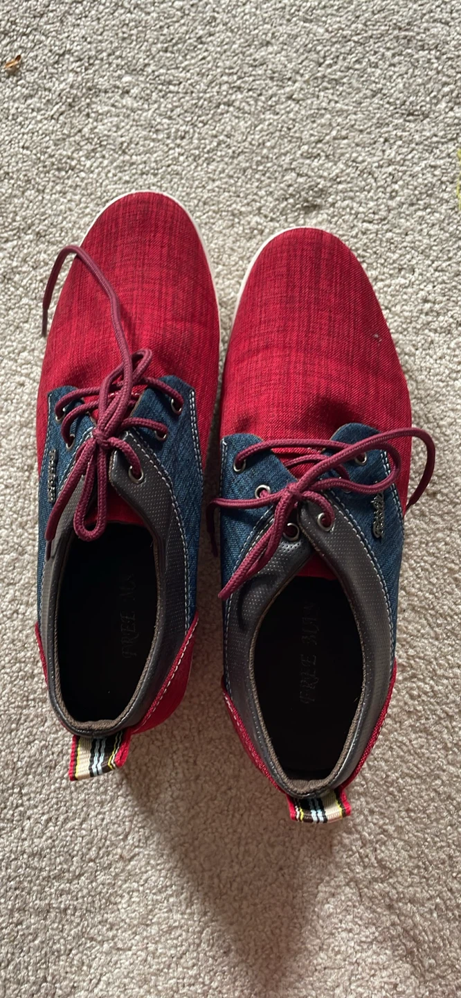 Free Man Red and Blue Casual Sneakers