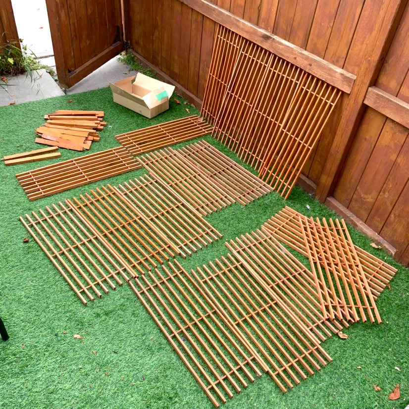 Garden Trellis Panels Wooden Plant Supports Outdoor Decor - photo 2
