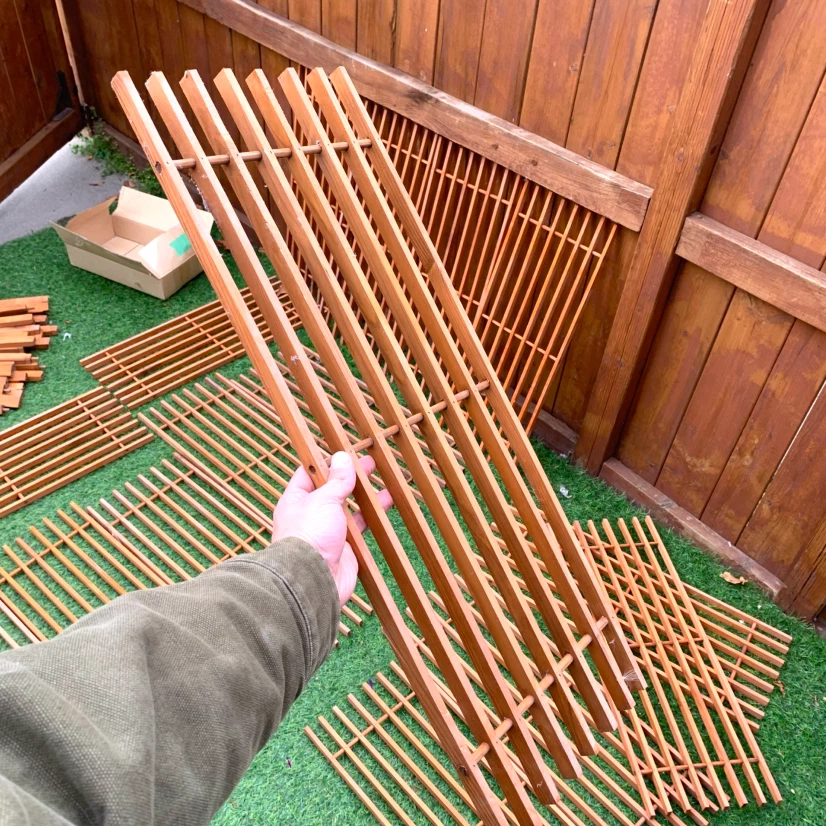 Garden Trellis Panels Wooden Plant Supports Outdoor Decor - photo 3