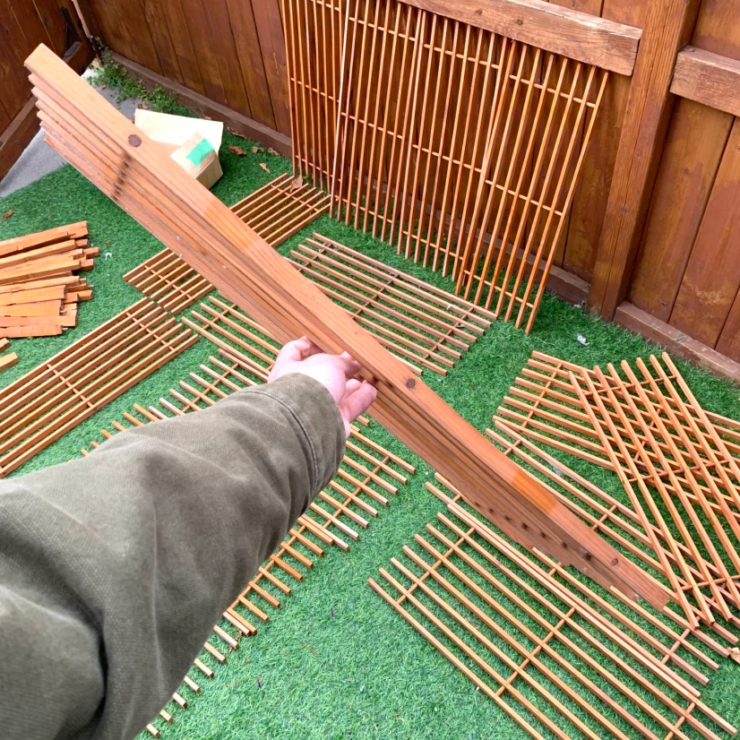 Garden Trellis Panels Wooden Plant Supports Outdoor Decor - photo 4