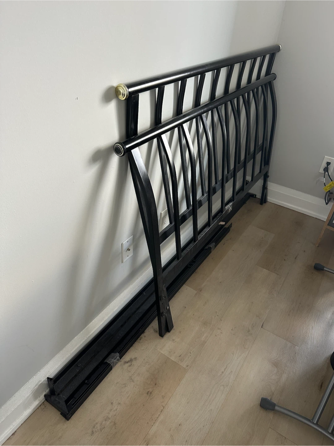 Black Metal Queen Size Headboard