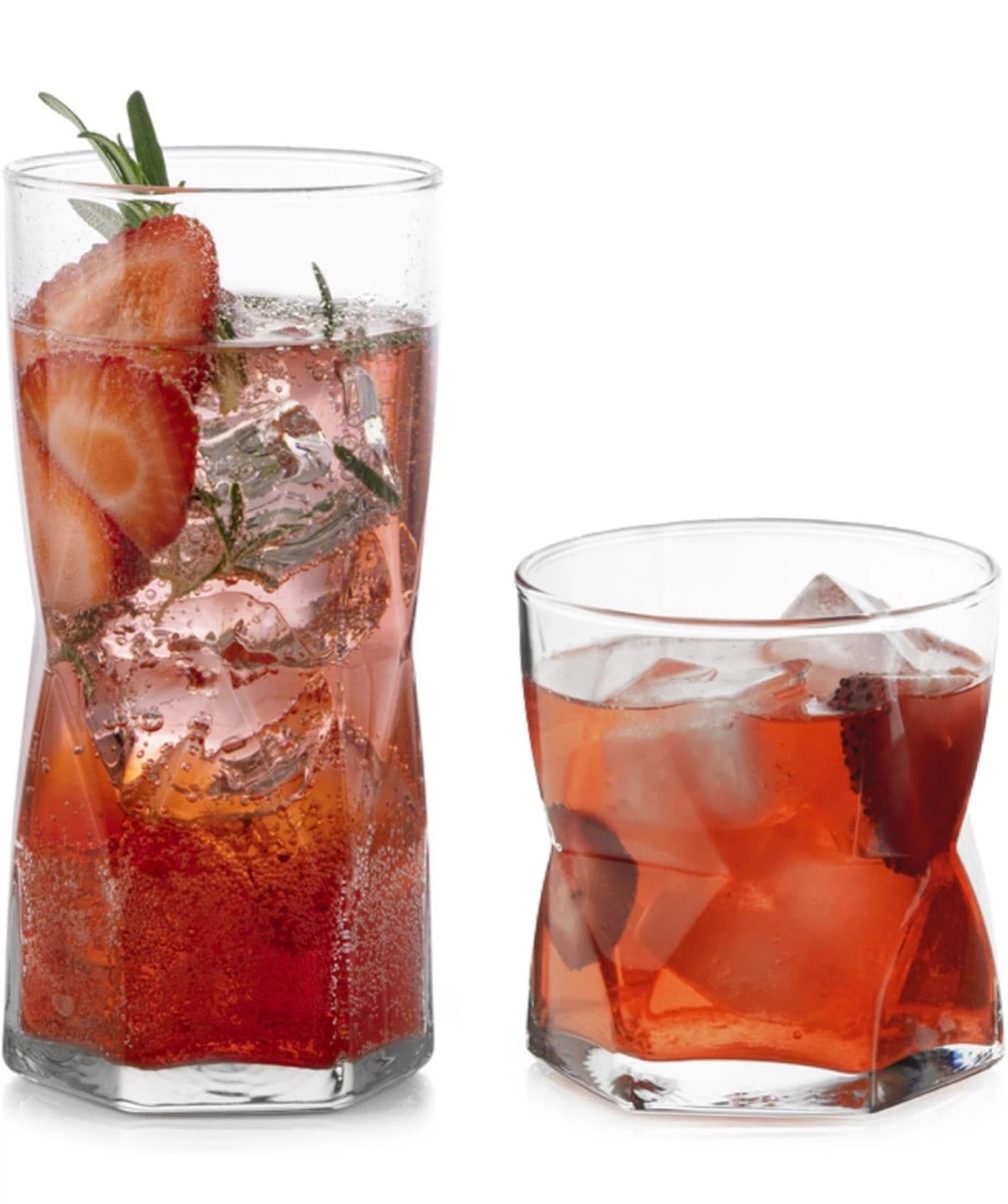 16-Piece Geometric Glassware Set