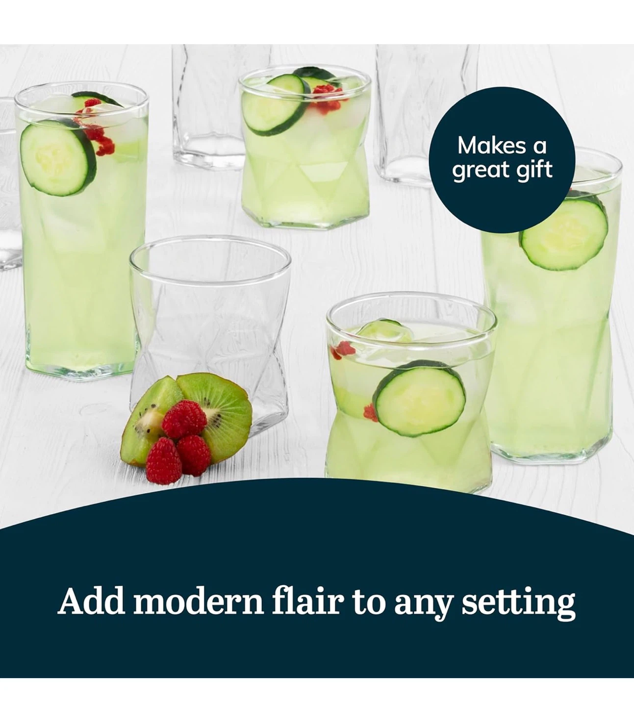 16-Piece Geometric Glassware Set - photo 5