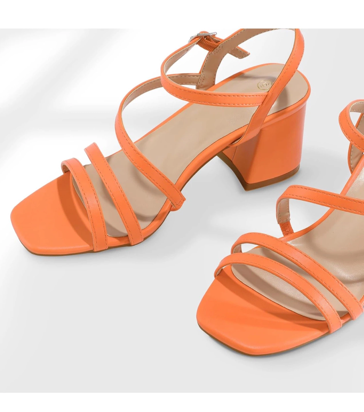 Orange Block Heel Sandals - photo 3