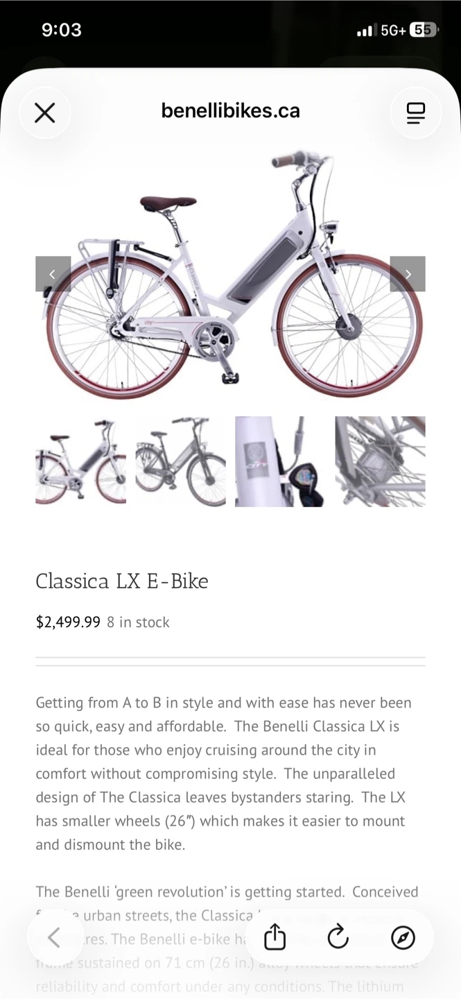 Benelli Classica LX Electric Bike - photo 2