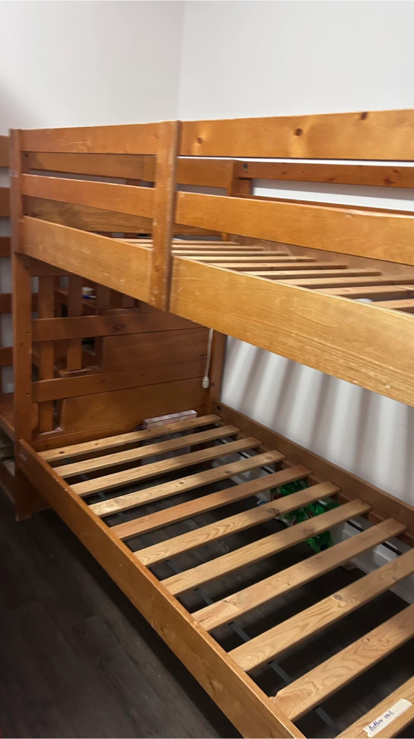 Solid Wood Twin Bunk Bed with Integrated Staircase - photo 2