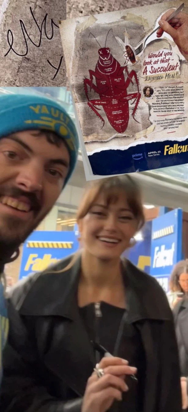 RARE Fallout TV Series Promotional Poster Signed by Ella Purnell