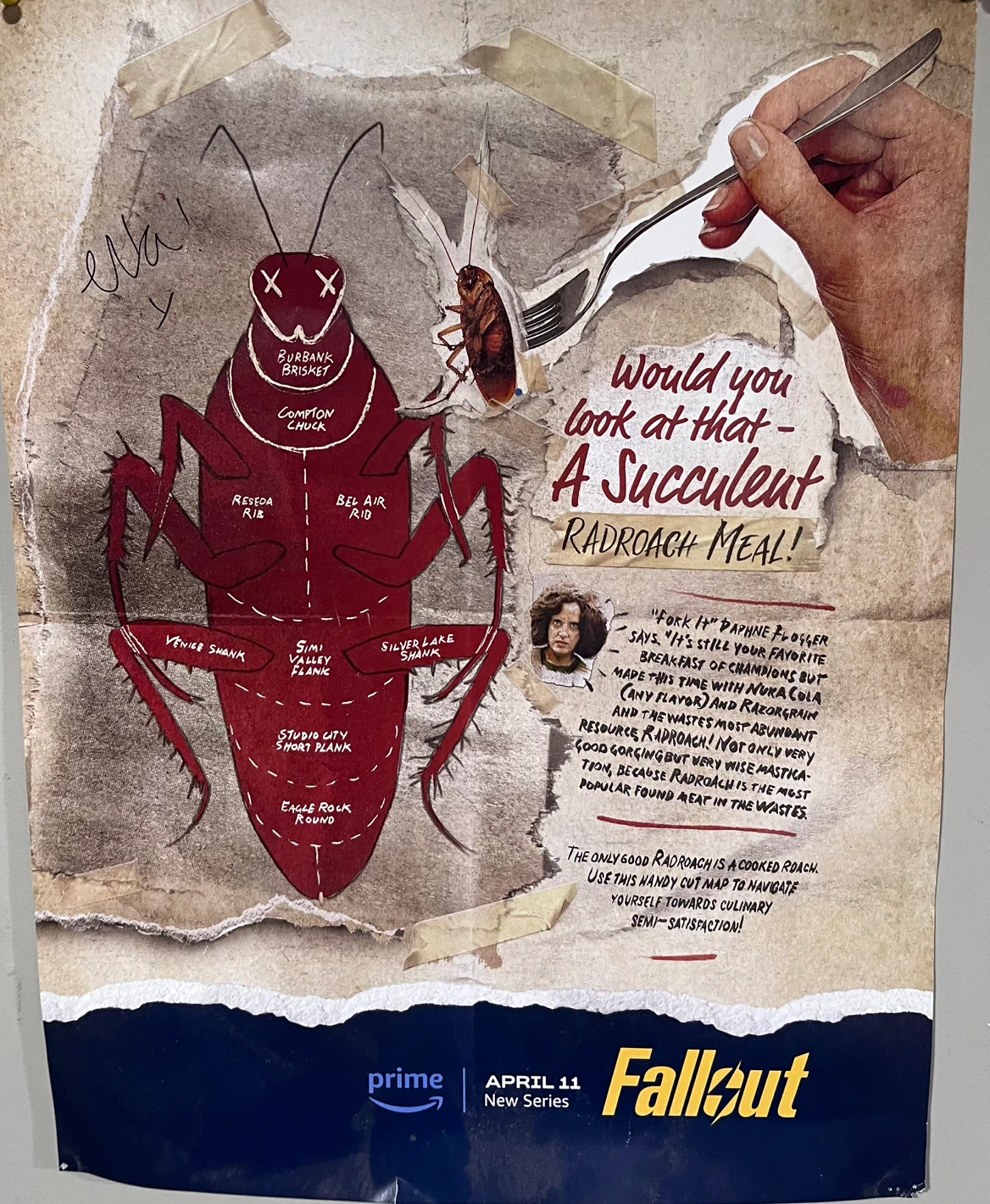 RARE Fallout TV Series Promotional Poster Signed by Ella Purnell - photo 3