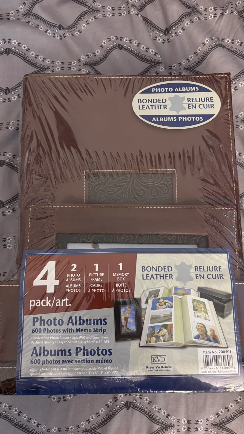 KVD Bonded Leather Photo Album 4-Piece Set