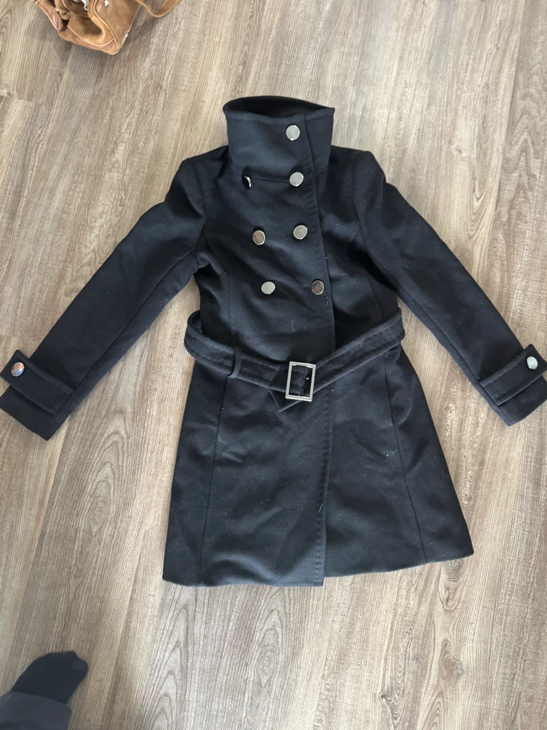 Babaton Black Wool & Cashmere Coat