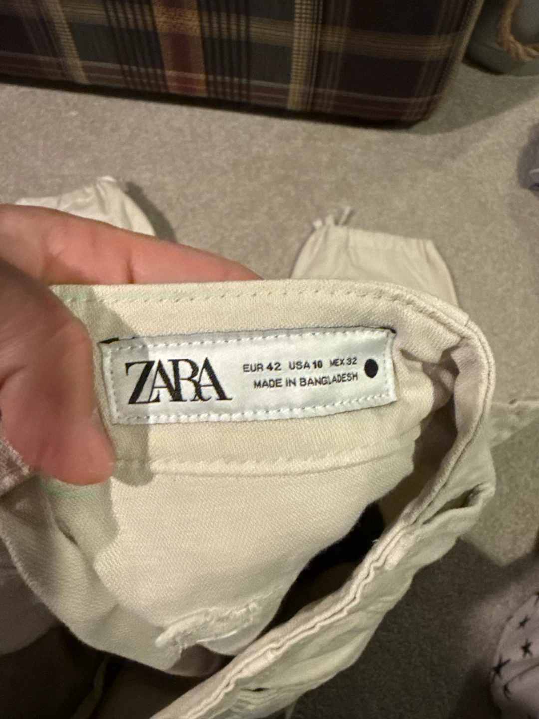 Zara Cargo Pants Cream Size 10 - photo 2