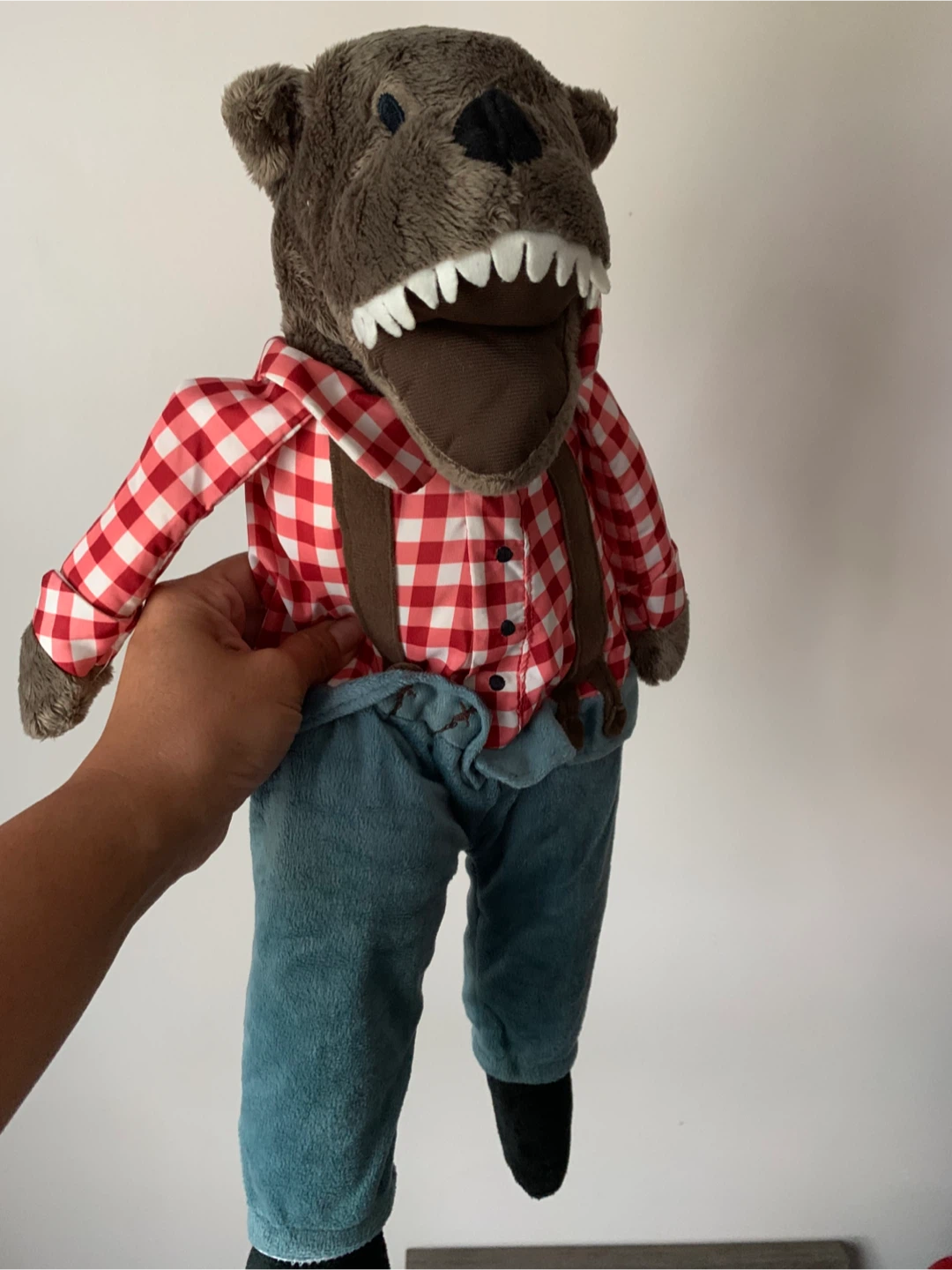 Plush Wolf in Lumberjack Outfit - photo 2