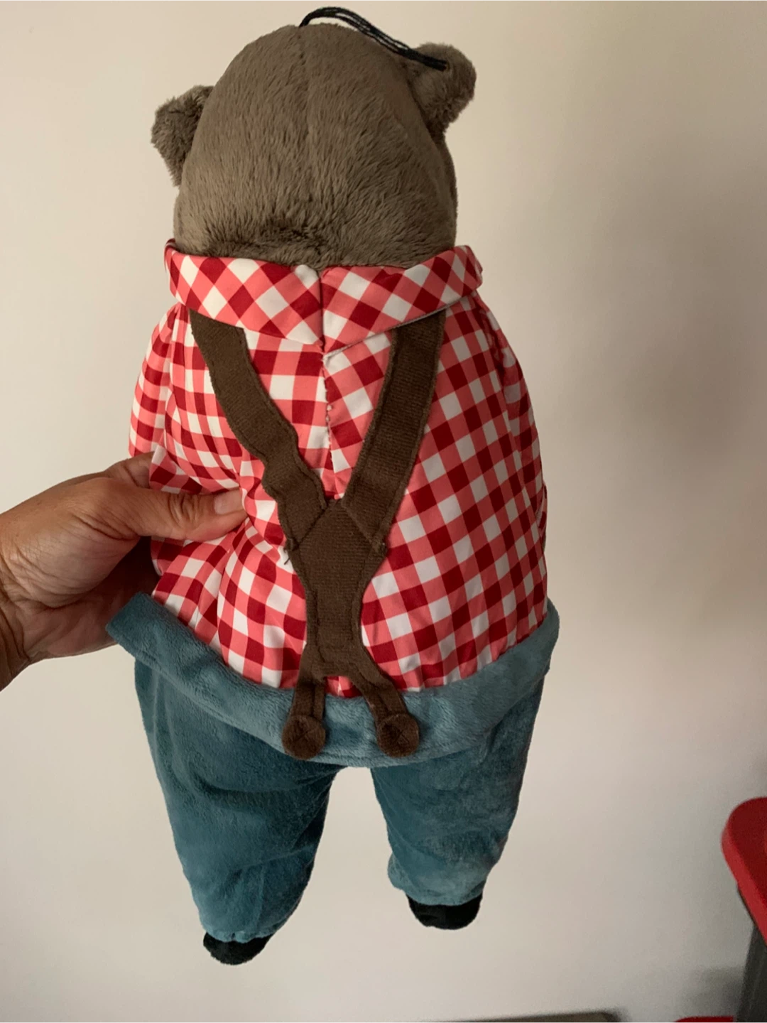 Plush Wolf in Lumberjack Outfit - photo 3