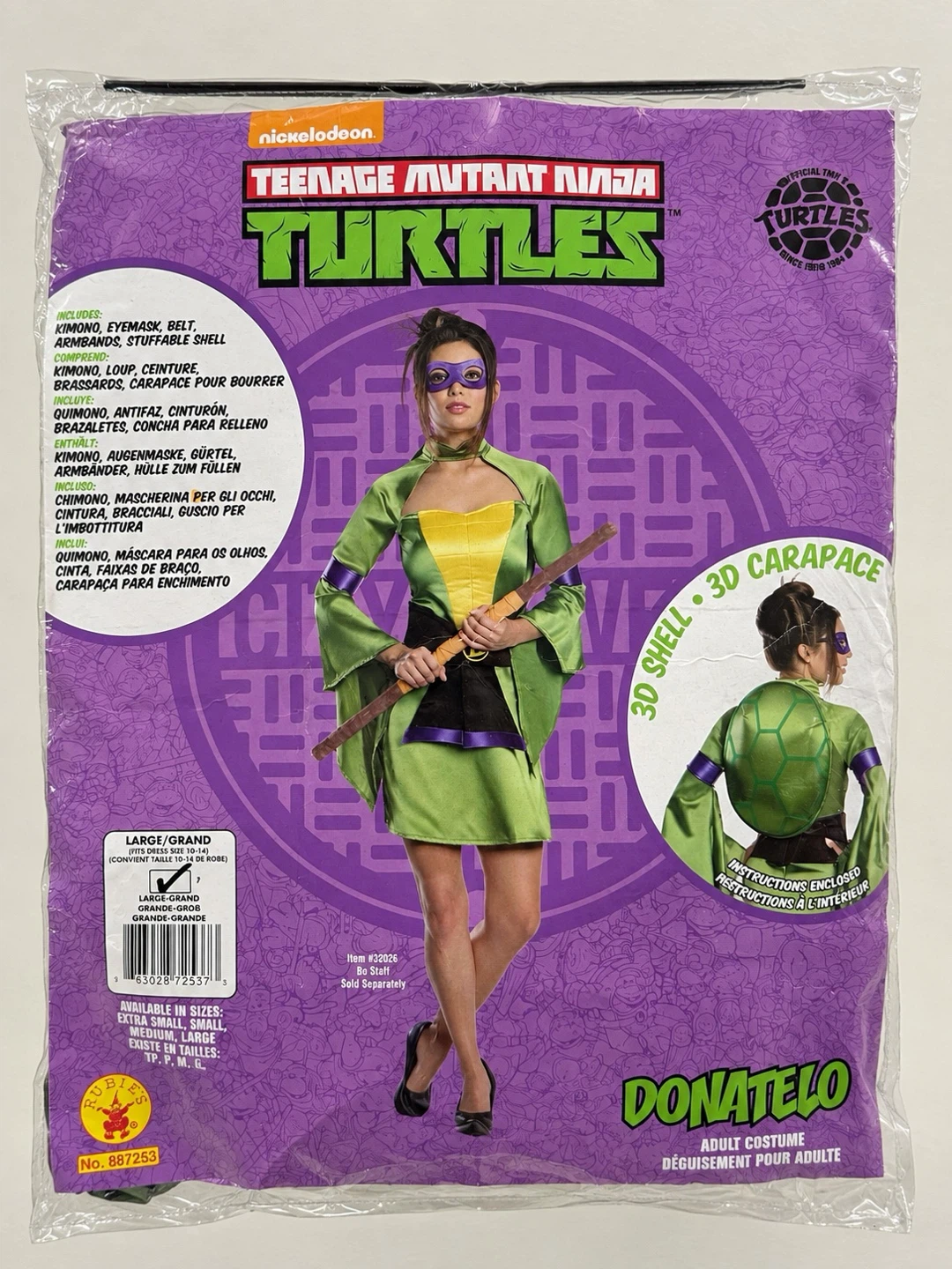 Rubies Donatello TMNT Adult Costume Large