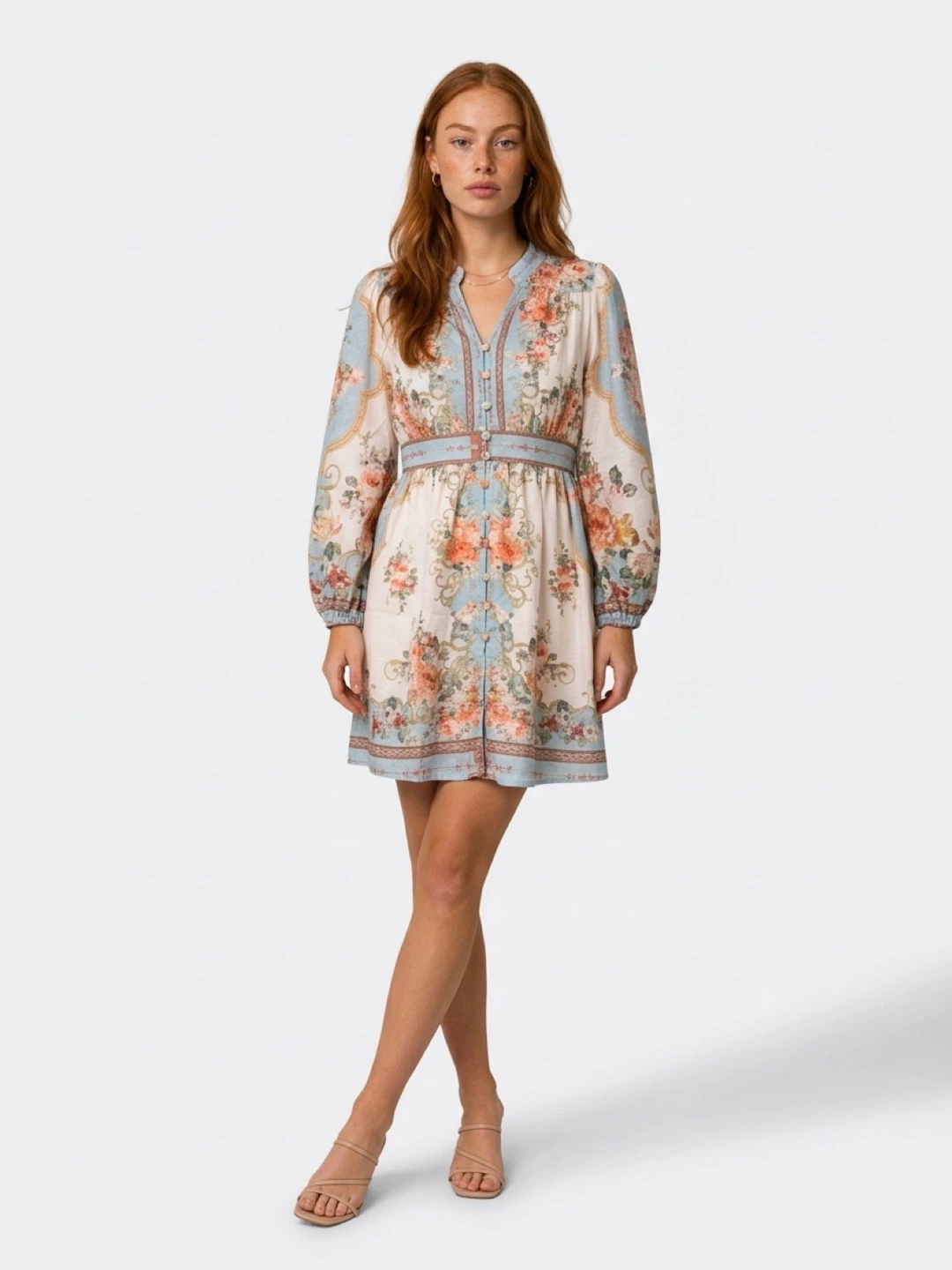 Floral Print Mini Dress - photo 4