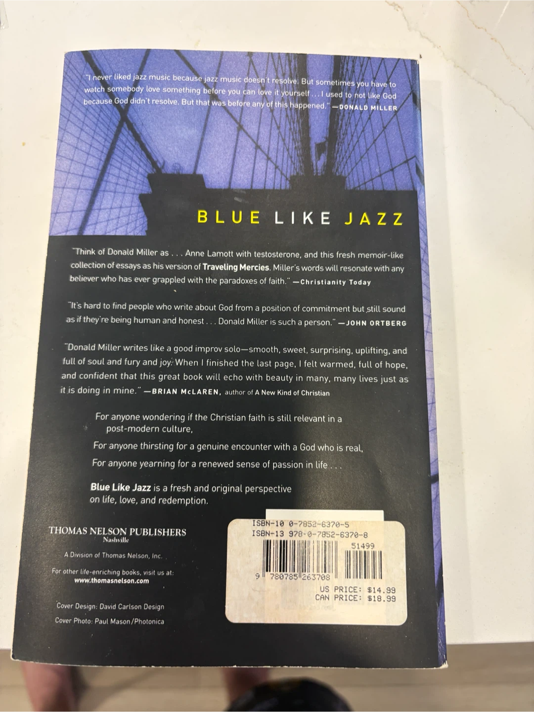 Blue Like Jazz by Donald Miller - photo 2