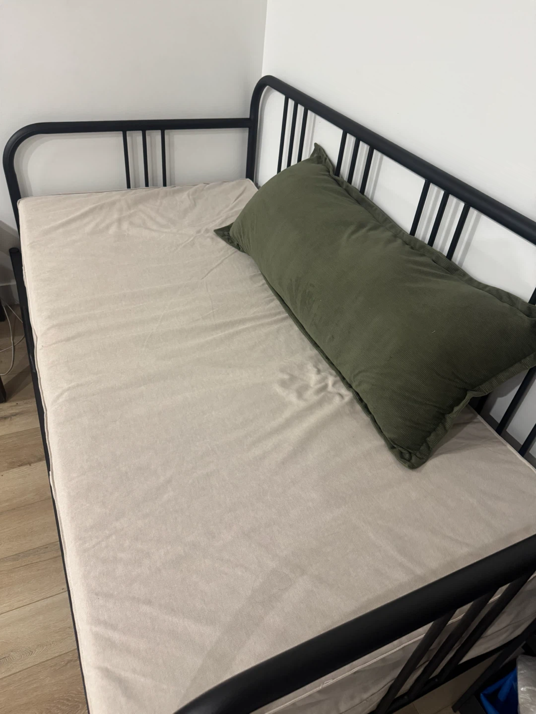 IKEA sofa Black Metal Daybed with Cushion and mattress