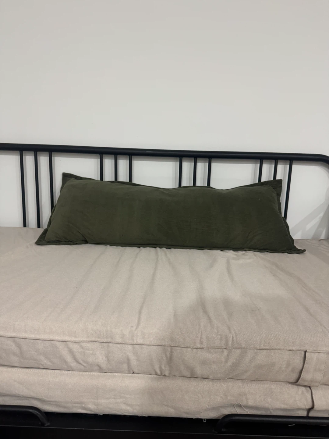 IKEA sofa Black Metal Daybed with Cushion and mattress - photo 2
