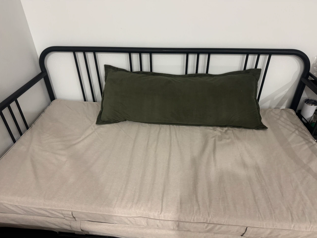 IKEA sofa Black Metal Daybed with Cushion and mattress - photo 3
