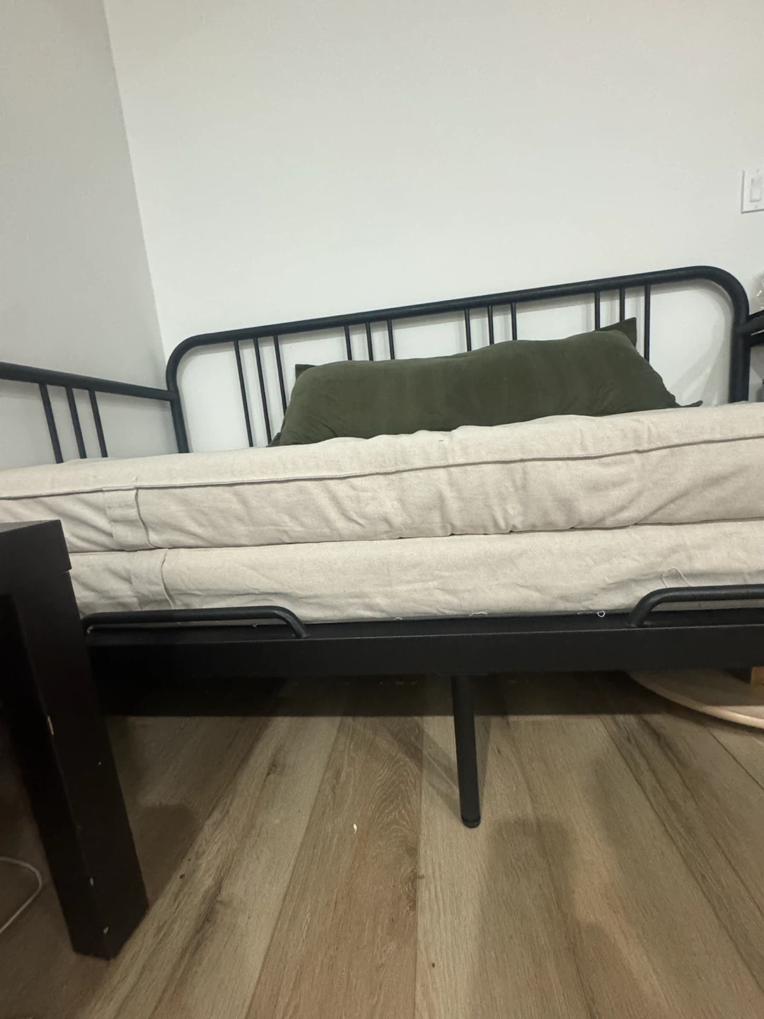 IKEA sofa Black Metal Daybed with Cushion and mattress - photo 4