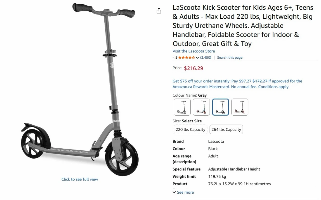 LASCOOTA Kick Scooter: Foldable, Adjustable Handlebar - photo 4