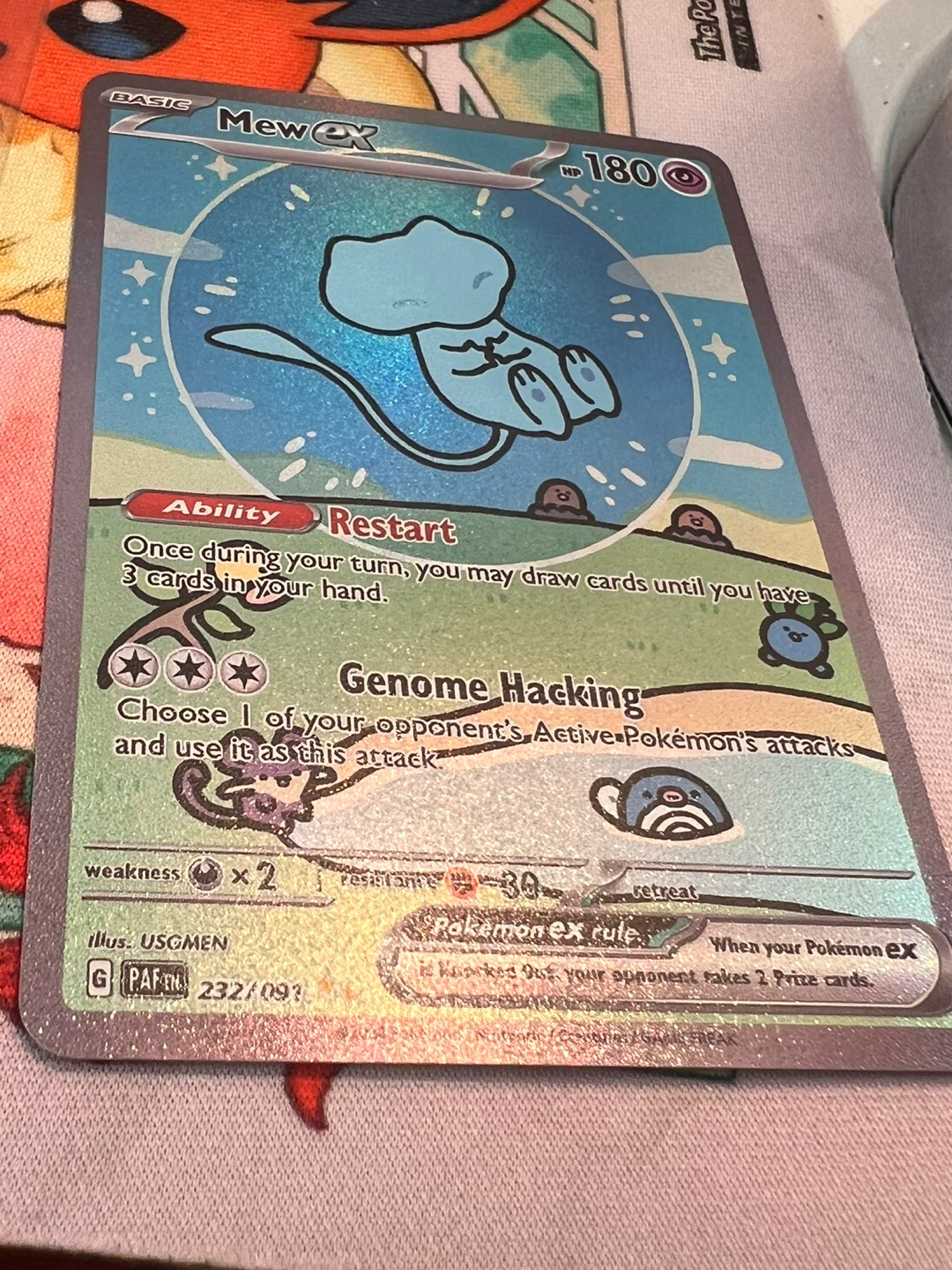 Bubble Mew Ex 232/091 Pokémon Fan Art Card