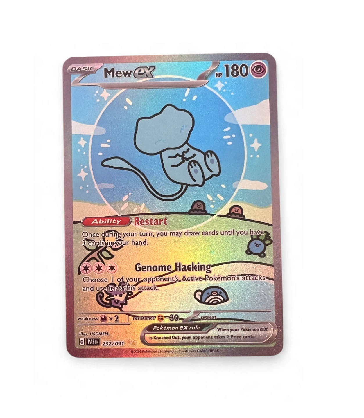 Bubble Mew Ex 232/091 Pokémon Fan Art Card - photo 4