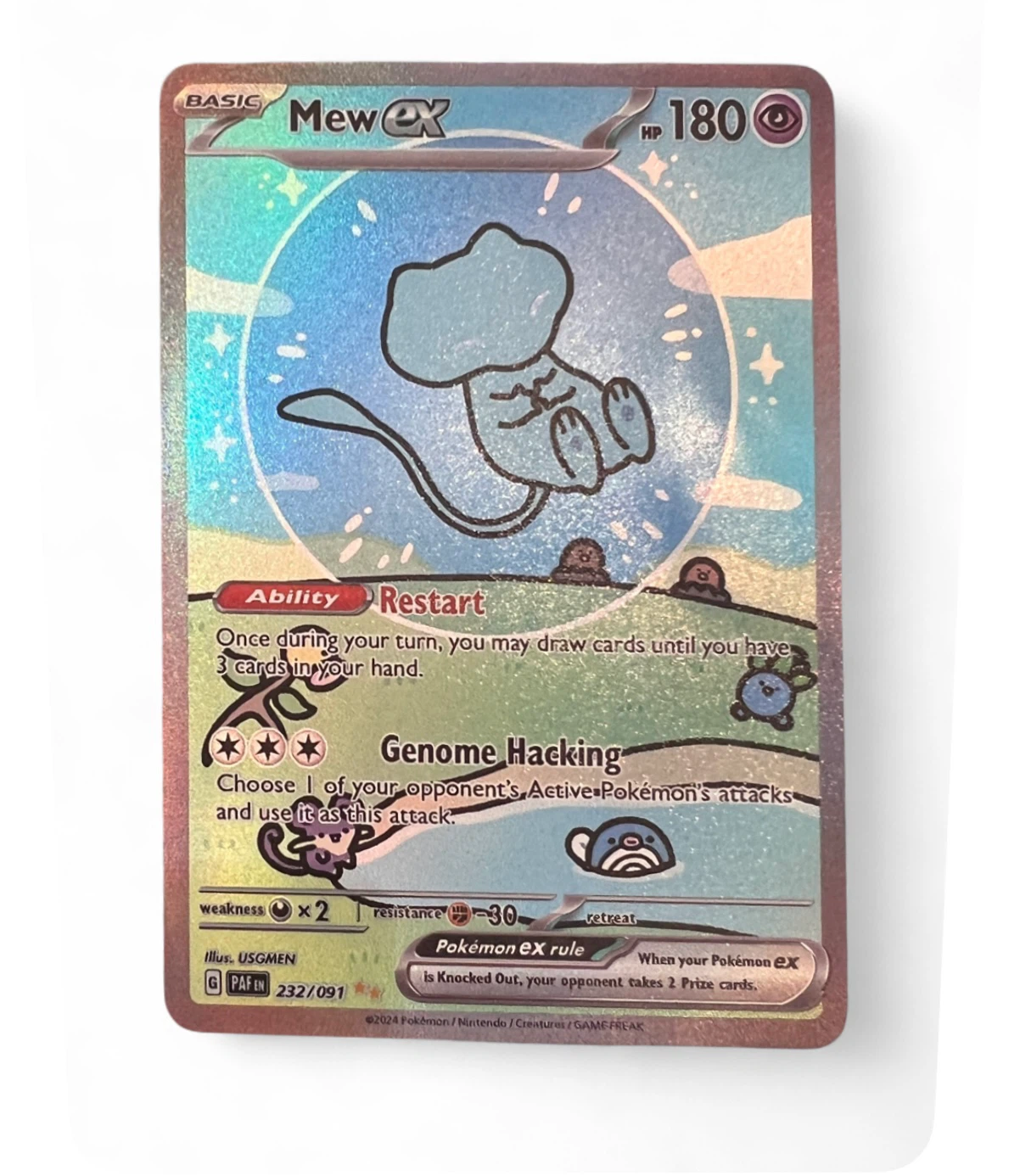 Bubble Mew Ex 232/091 Pokémon Fan Art Card - photo 5