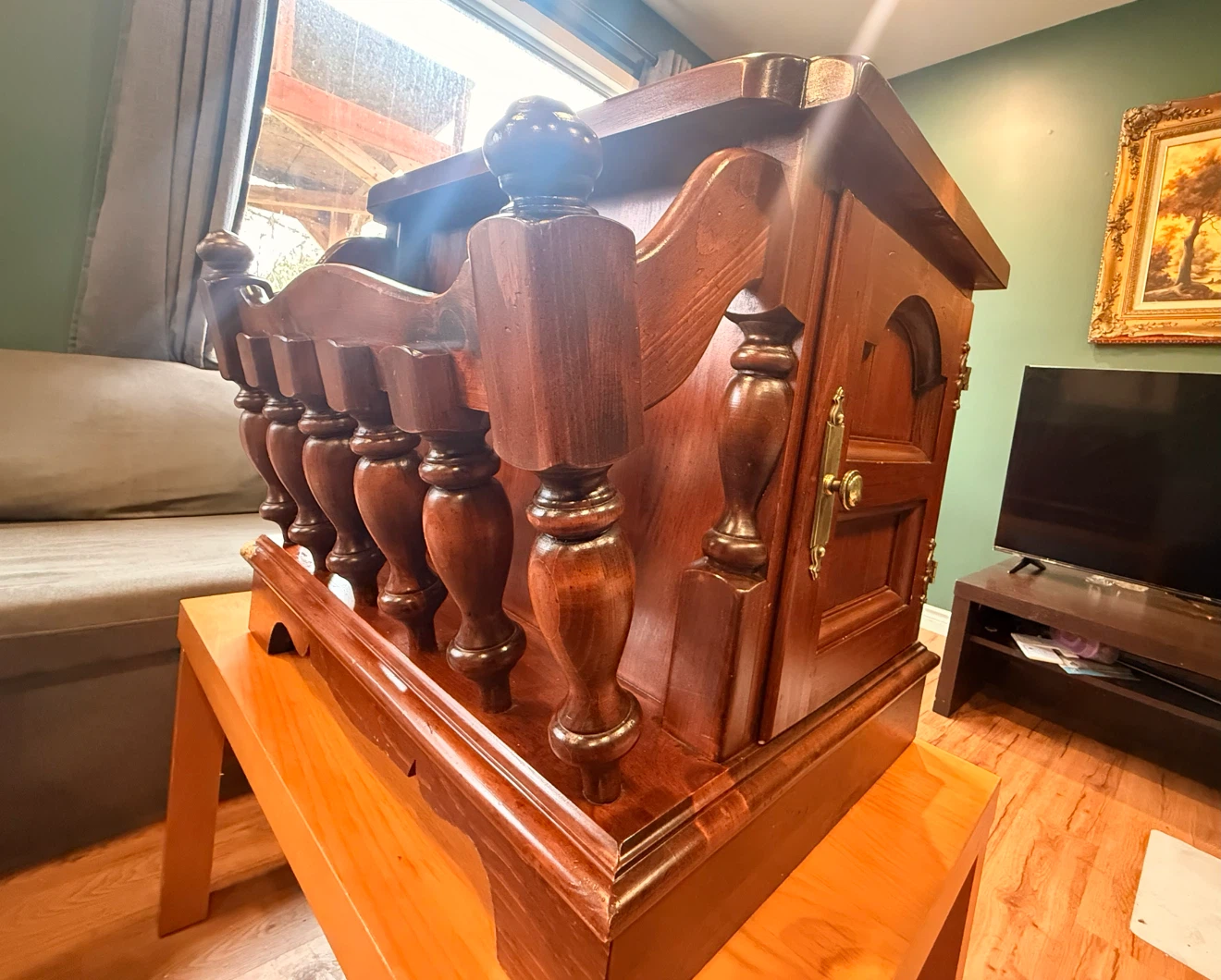 Vintage Wooden Tabletop Cabinet
