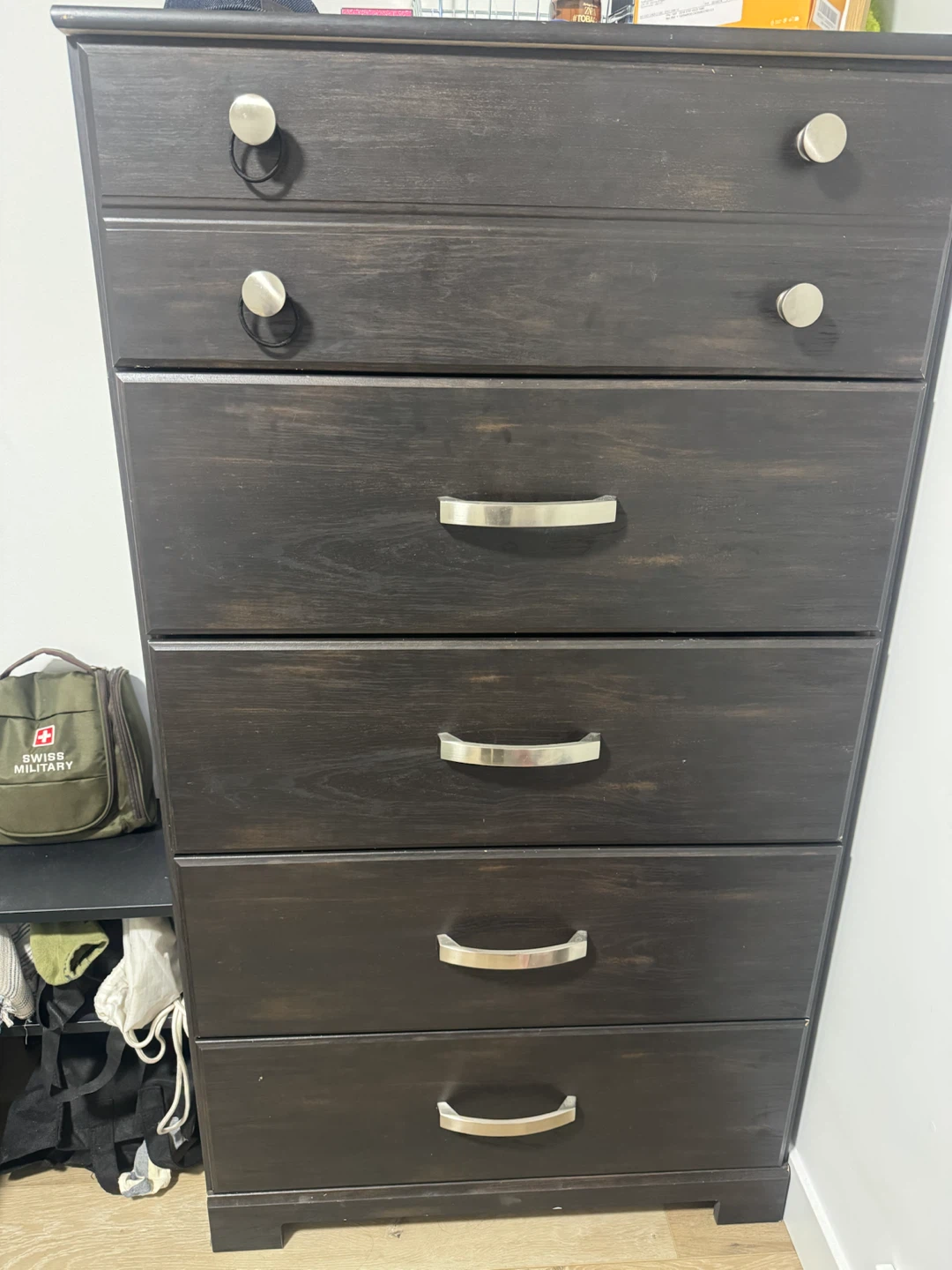 Ashley Dark Wood Five-Drawer Dresser