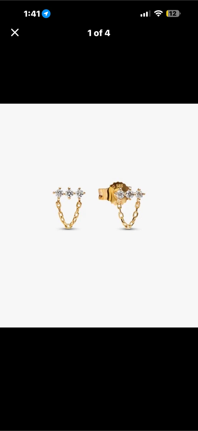 Pandora Era lab grown diamond trio stud earrings