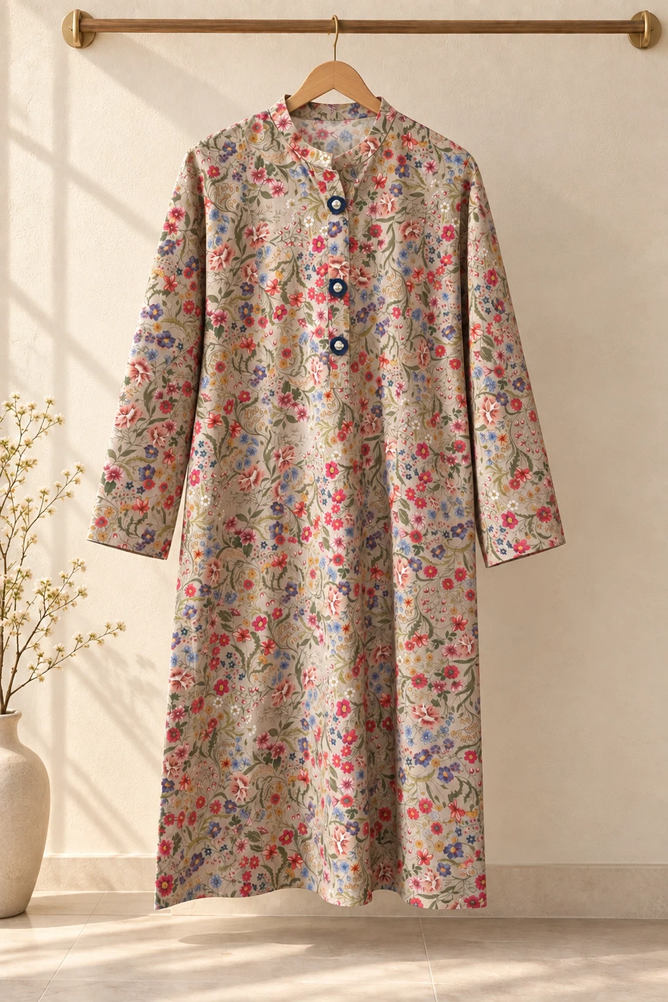 Khaadi Floral Regular Fit Kurta Set 3 pc - photo 2