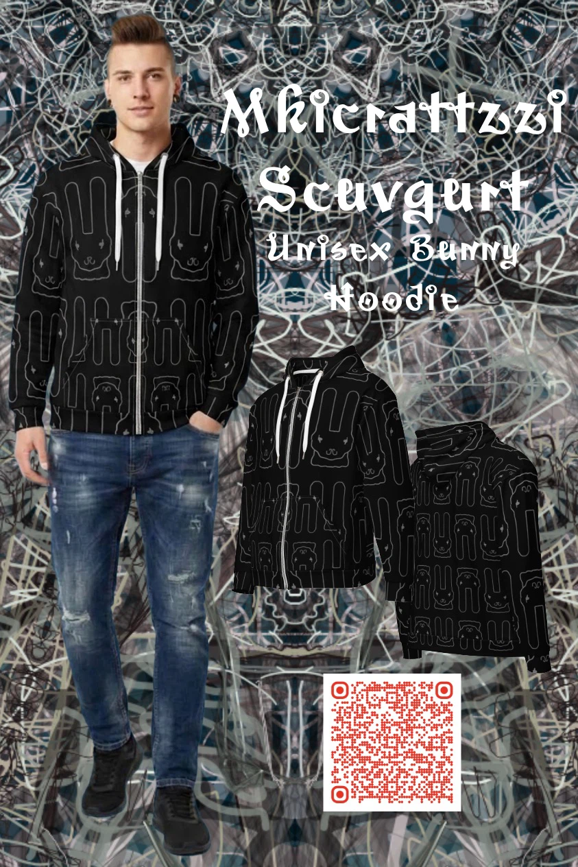 Mkicrattzzi Scuvgurt Unisex Bunny Hoodie
