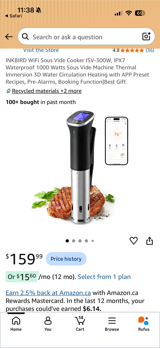 Inkbird WiFi Sous Vide Cooker - photo 2