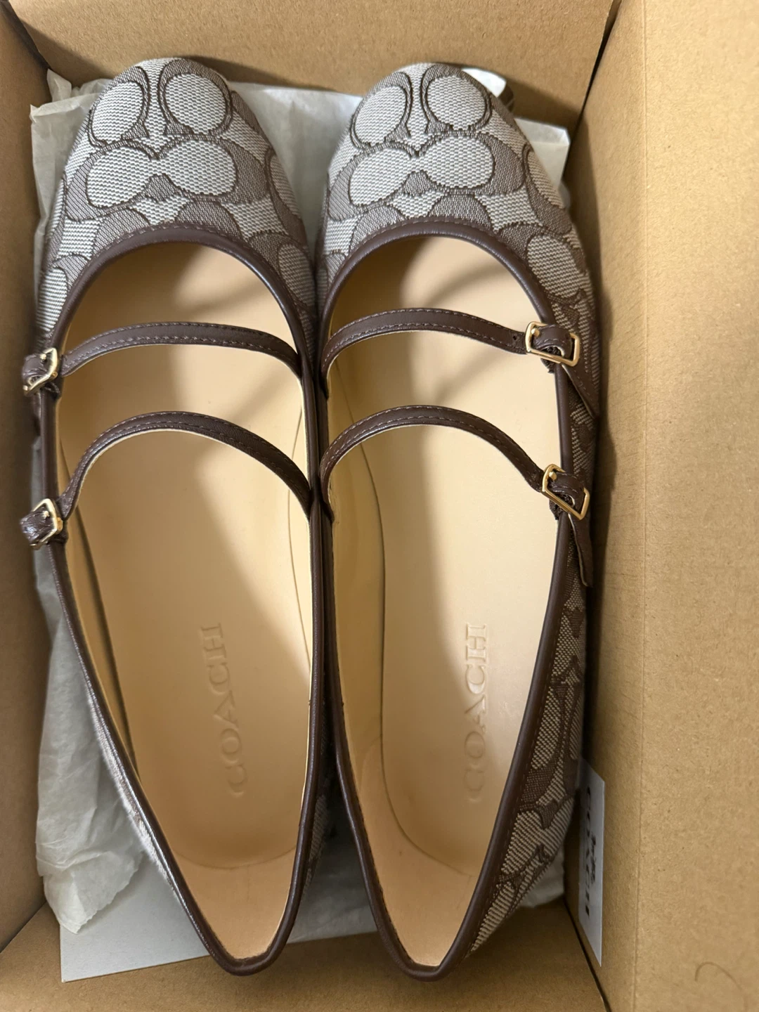 Coach Signature Mary Jane Flats 7.5