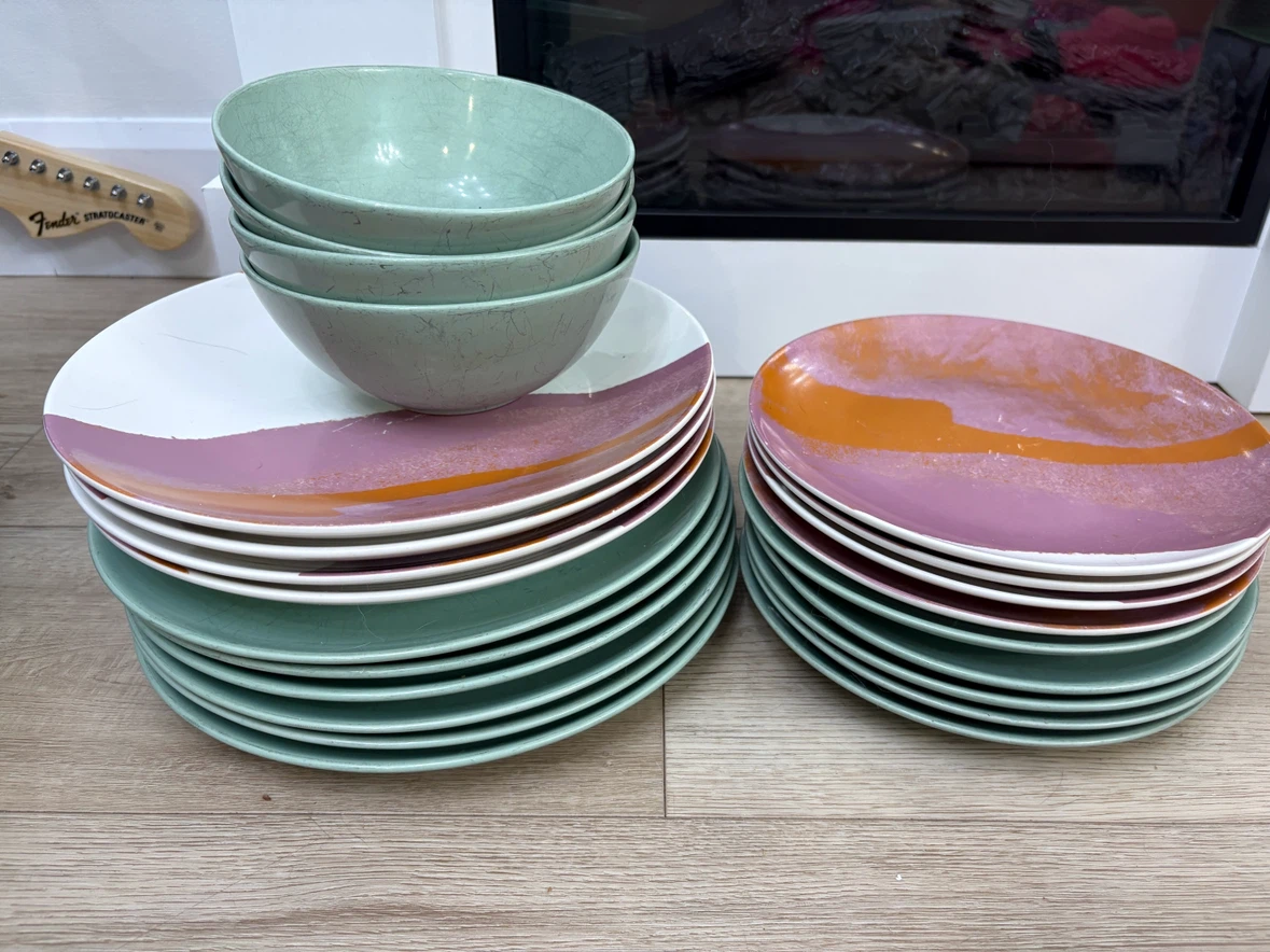 Set of 23 Stoneware Dishes and Bowls