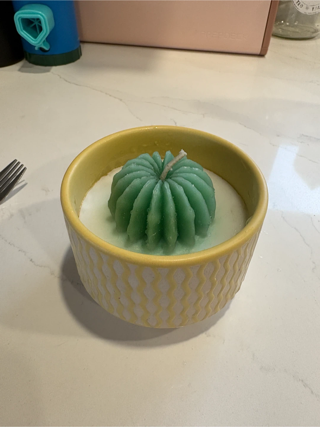Cactus shaped candle