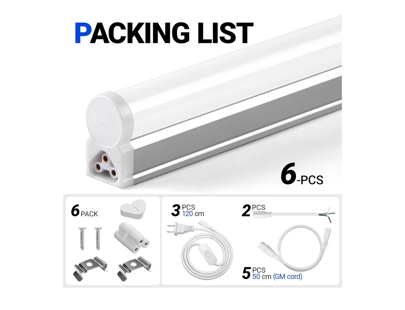Barrina T5 LED LIGHT 3 Ft 6500 luminous super white bright light - photo 2