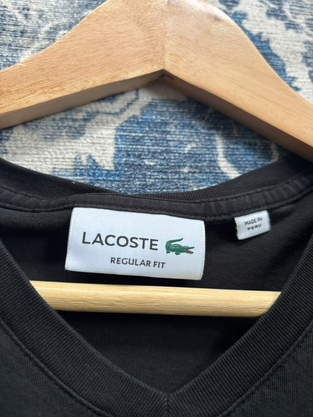 Lacoste Black V-Neck T-Shirt - photo 3