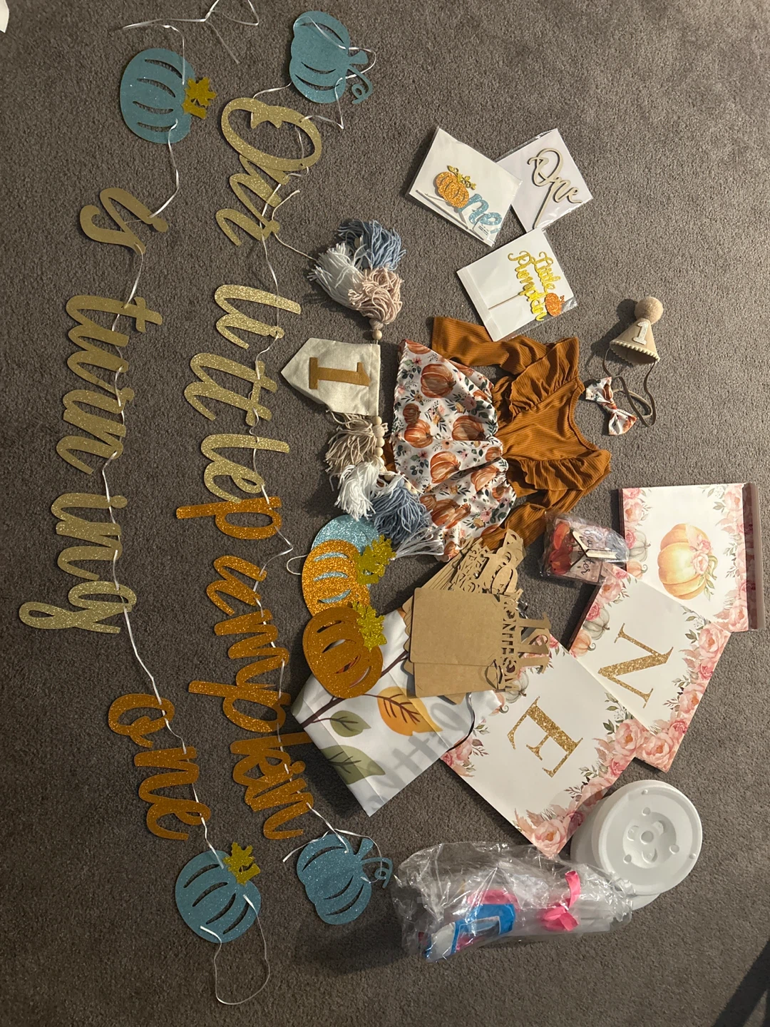 First Birthday Pumpkin Theme Party Set