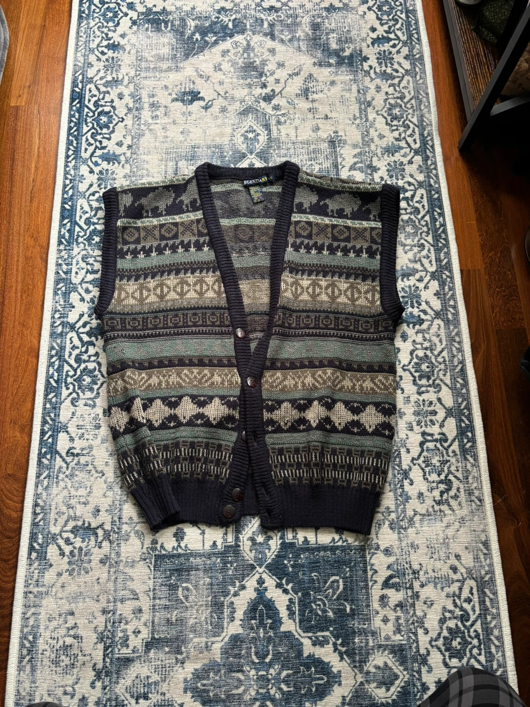 Legendary Patterned Knit Vest - Large