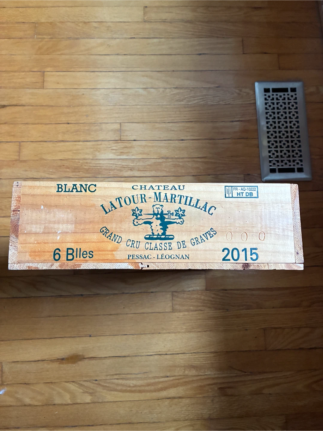 Chateau Latour-Martillac Wooden Wine Crate - photo 2