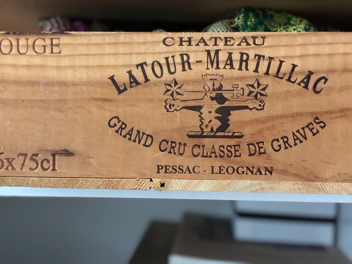 Chateau Latour-Martillac Wooden Wine Crate