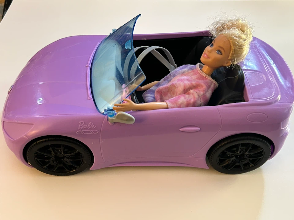 Barbie Purple Convertible Car with Doll