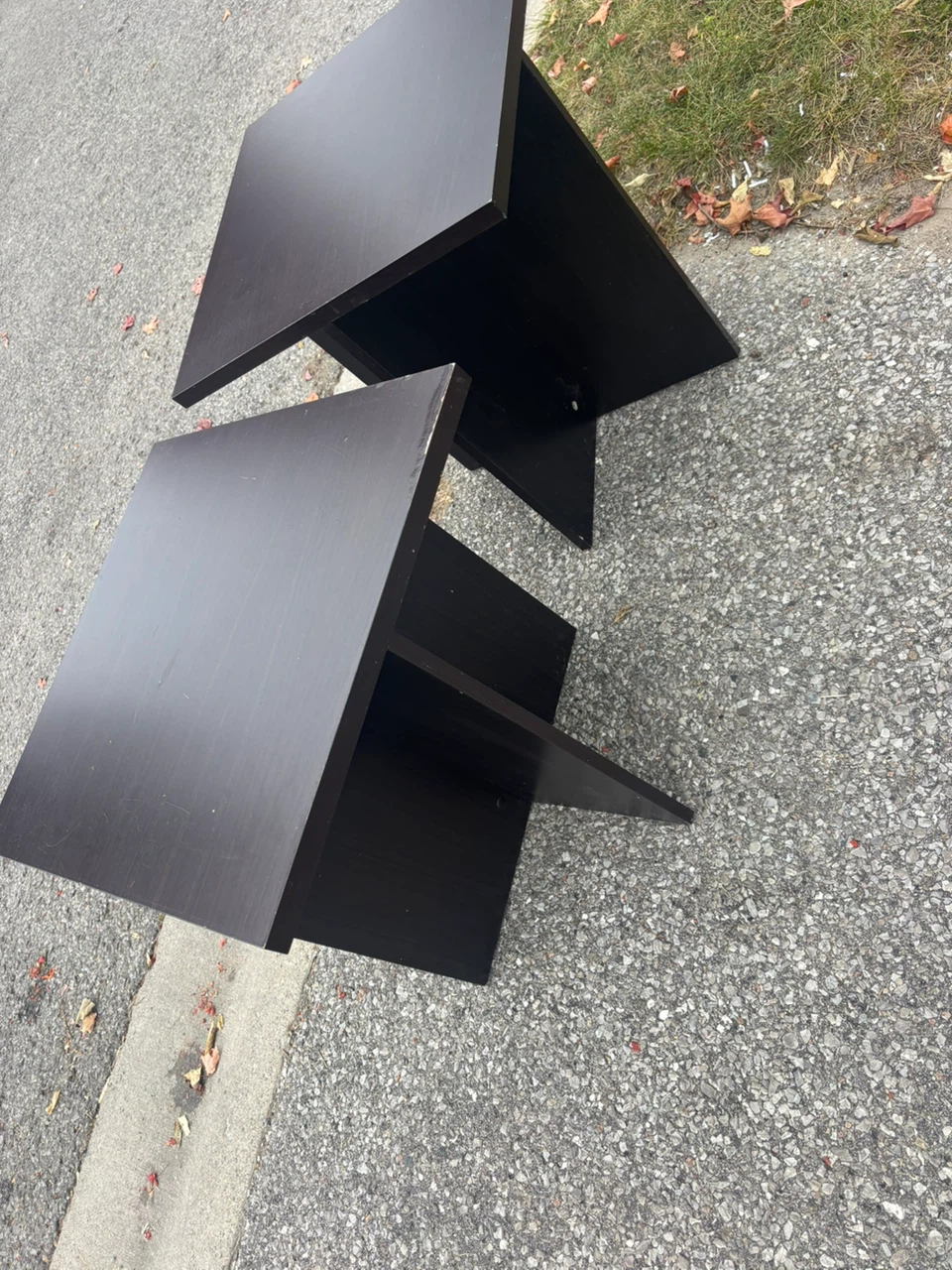 Set of 2 Dark Brown Side Tables - photo 2