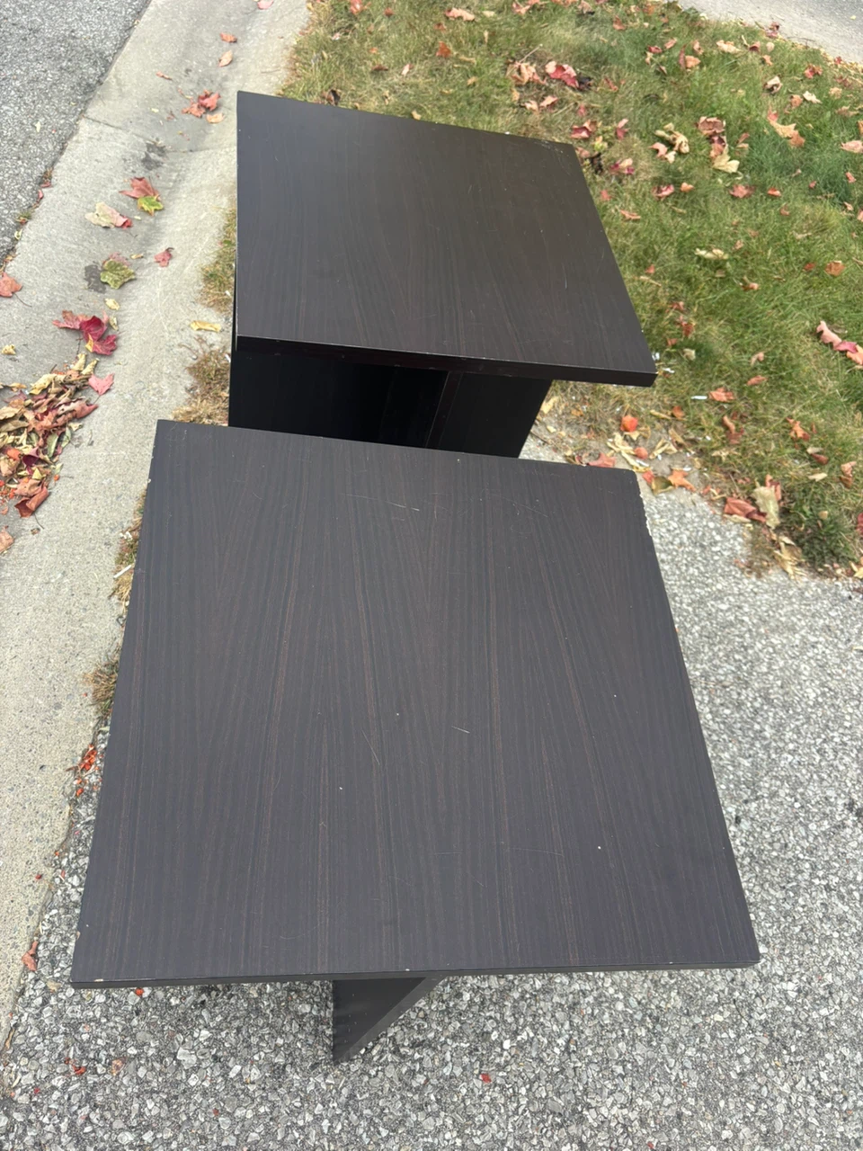 Set of 2 Dark Brown Side Tables - photo 3