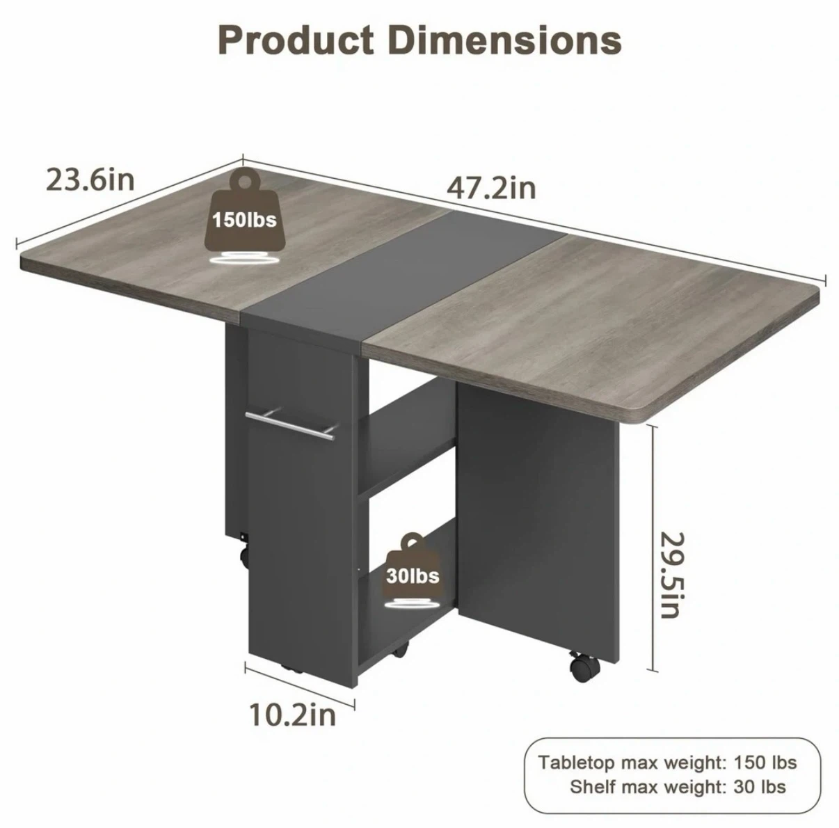 Folding Table with Storage - photo 5