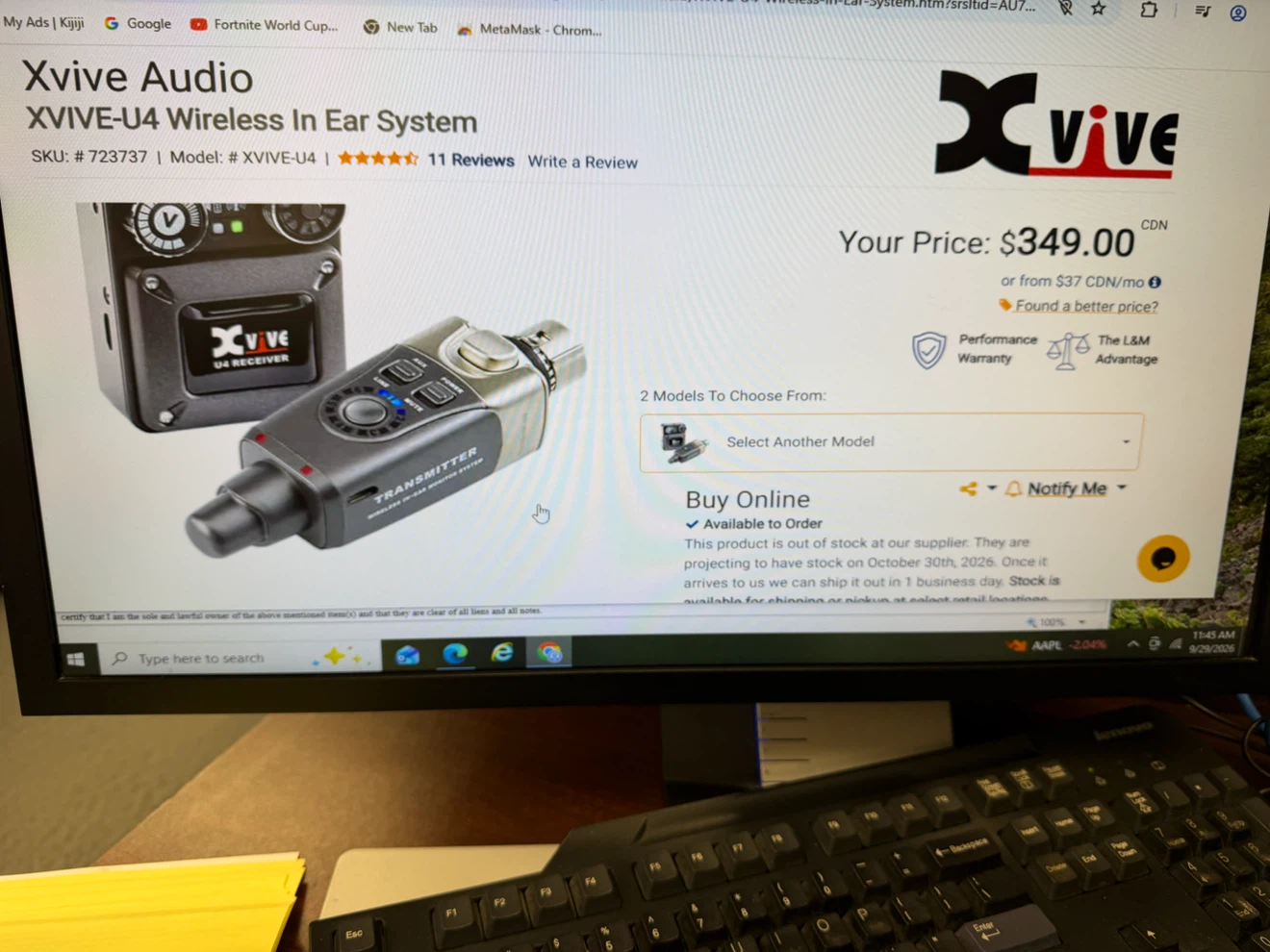 Xvive U4 Wireless In-Ear Monitor System